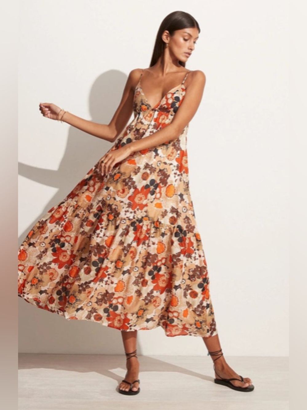 Faithfull The Brand Anisha Maxi Dress Kaiya Floral Print size 4 - Picture 1 of 11